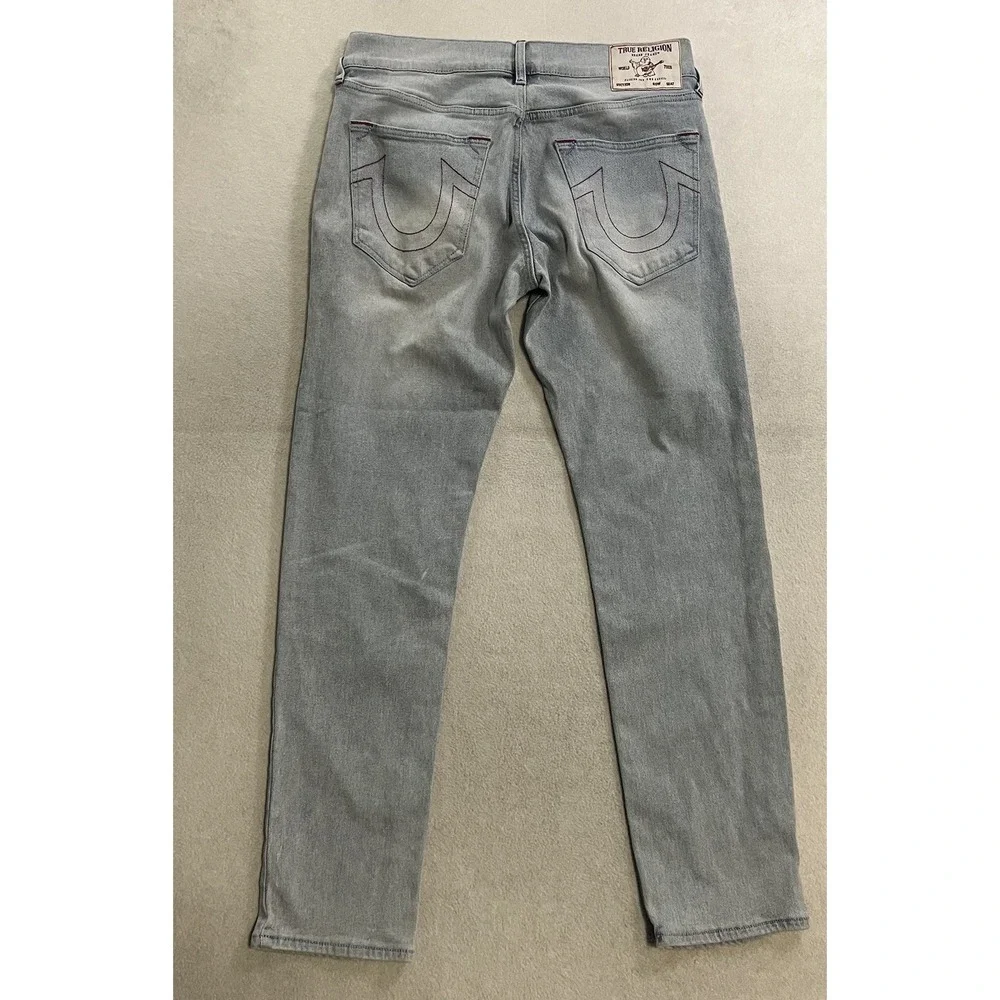 True Religion Geno Relaxed Slim Jeans Men's Size 32x31 Blue Denim Light Wash